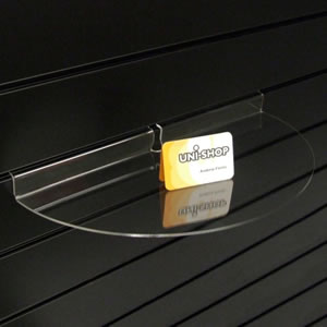 Slatwall Curved Display Shelf